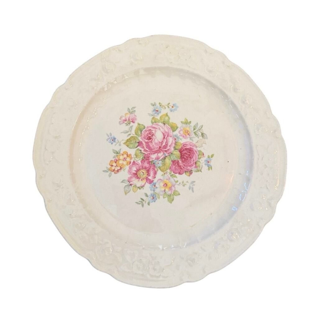 Vintage Homer Laughlin Virginia Rose Dinner Plates